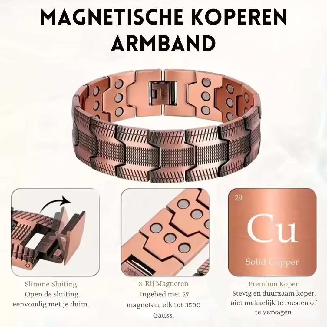 Magnetische Koperen Armband