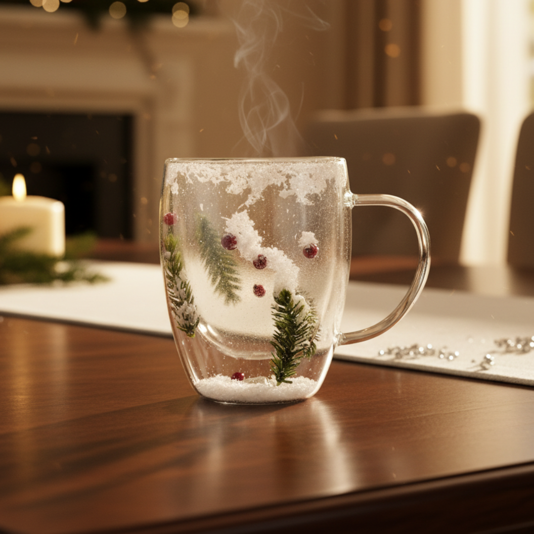 Dubbellaags Glas Kerst Editie