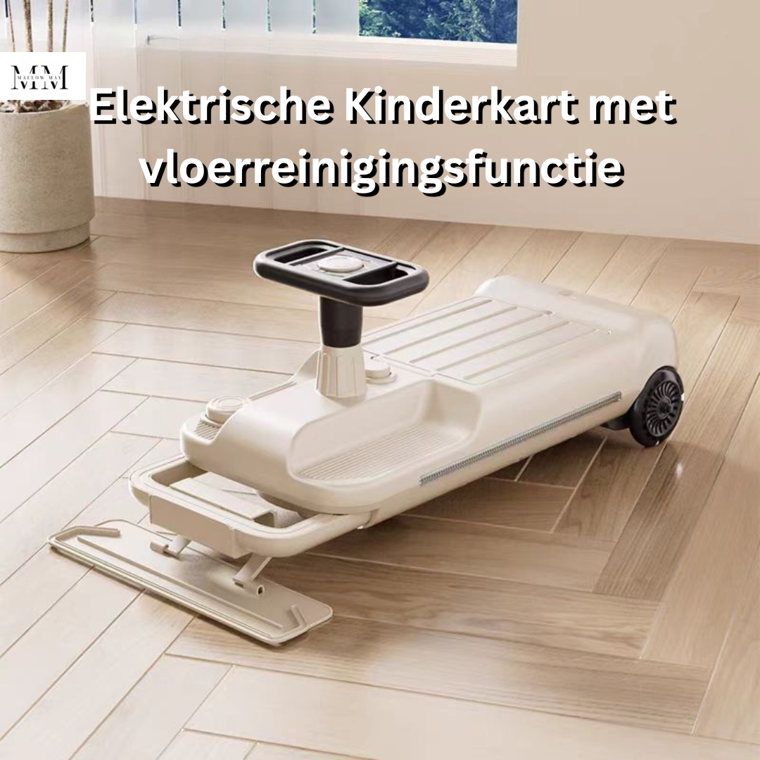 Elektrische Kinderkart met vloerreinigingsfunctie