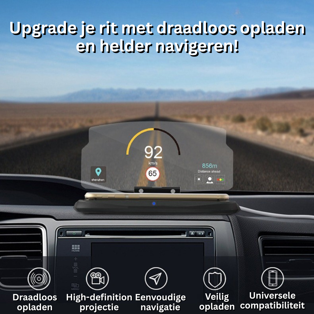 Head-up Display + Draadloos Opladen