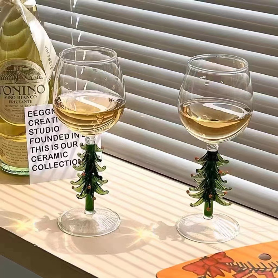 Kerst Wijnglas
