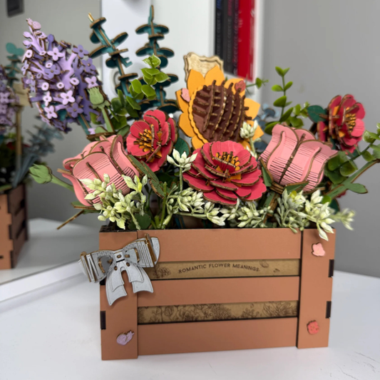 Houten 3D Puzzel - Bloemen