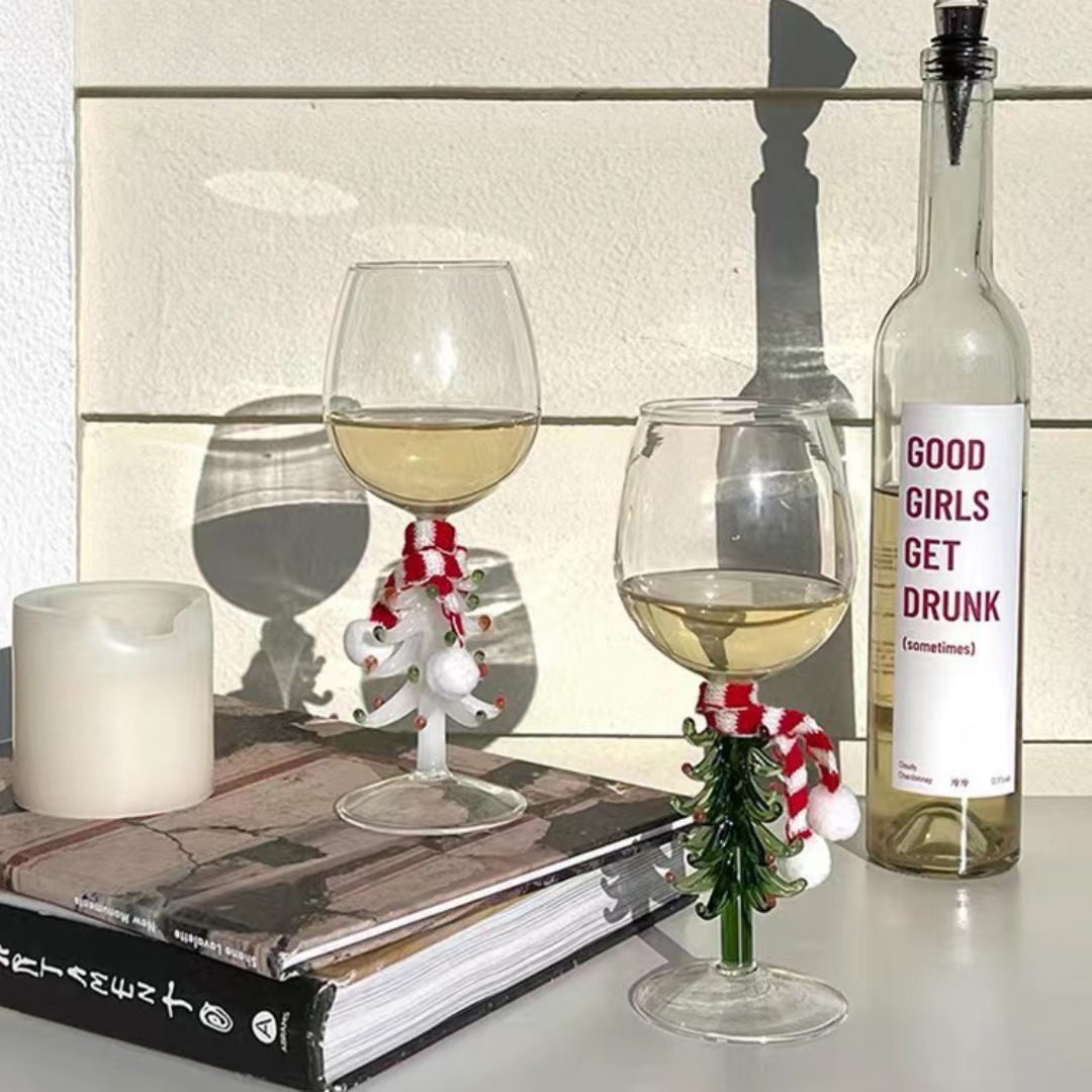 Kerst Wijnglas