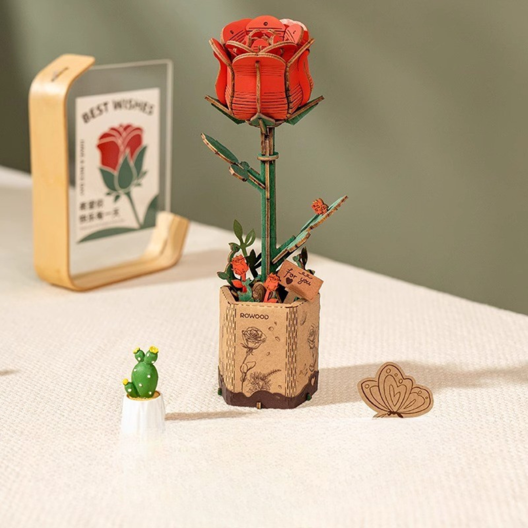 Houten 3D Puzzel - Bloemen