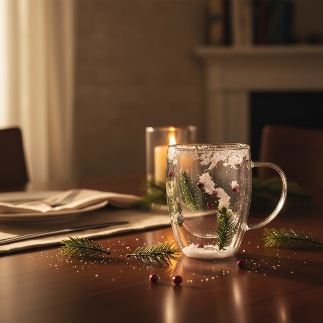 Dubbellaags Glas Kerst Editie