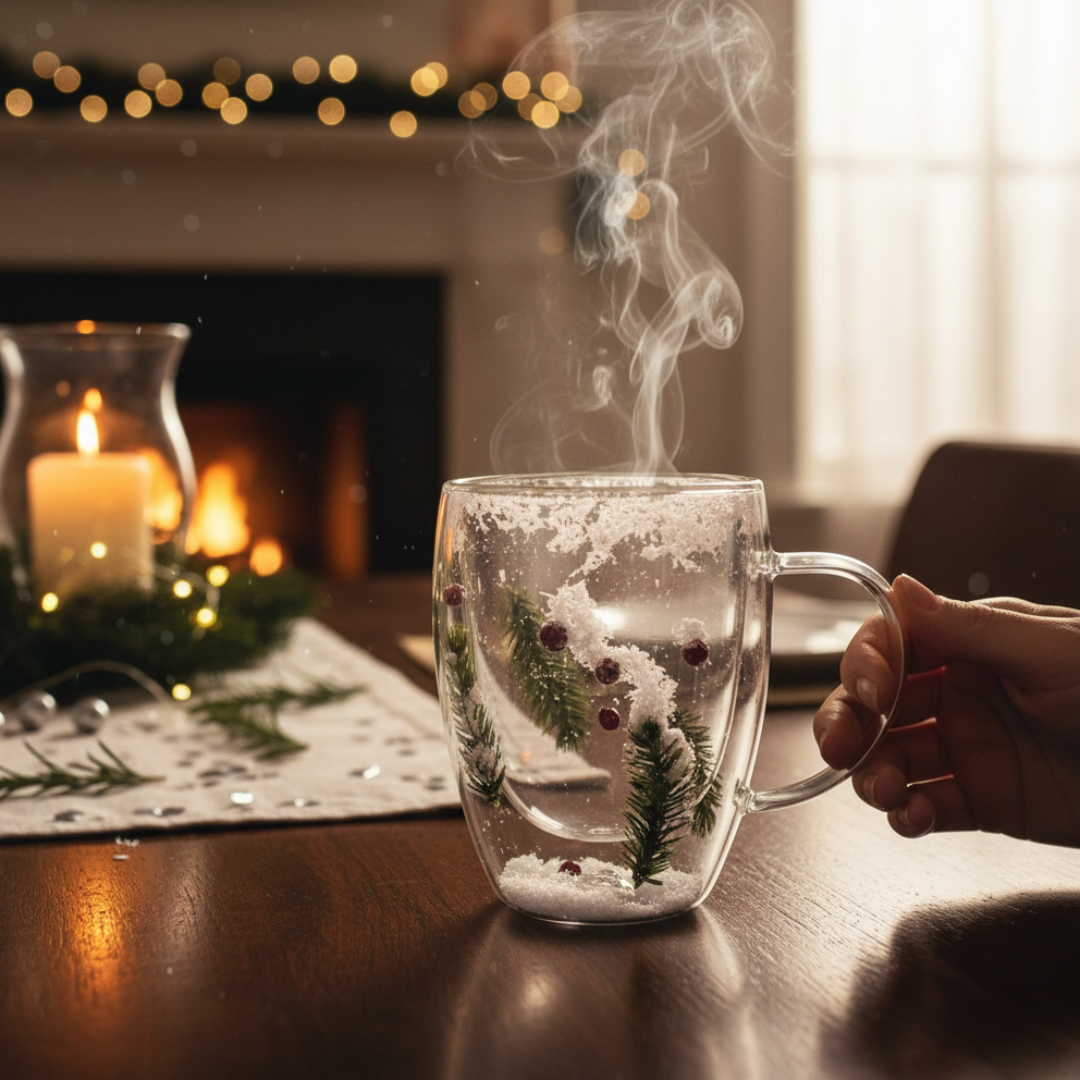 Dubbellaags Glas Kerst Editie