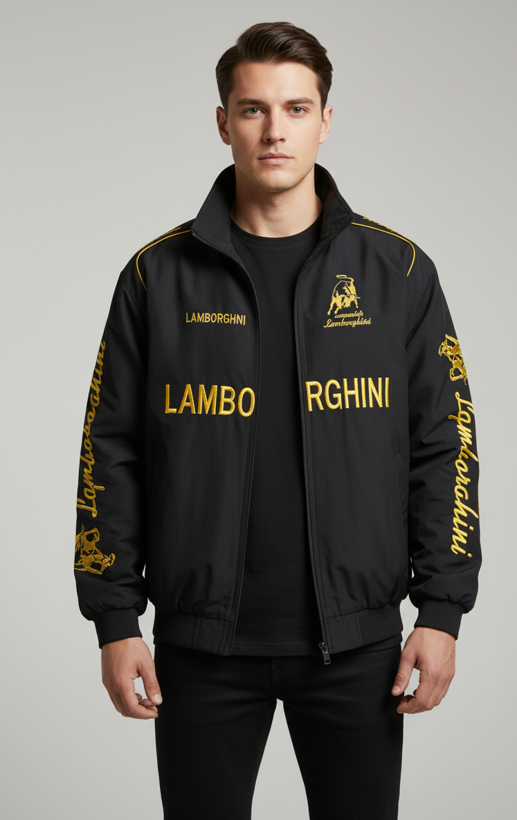 Black and Yellow Racing Jacket