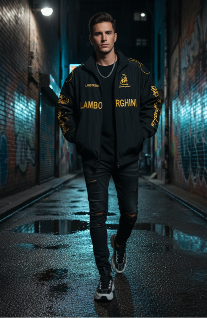 Black and Yellow Racing Jacket