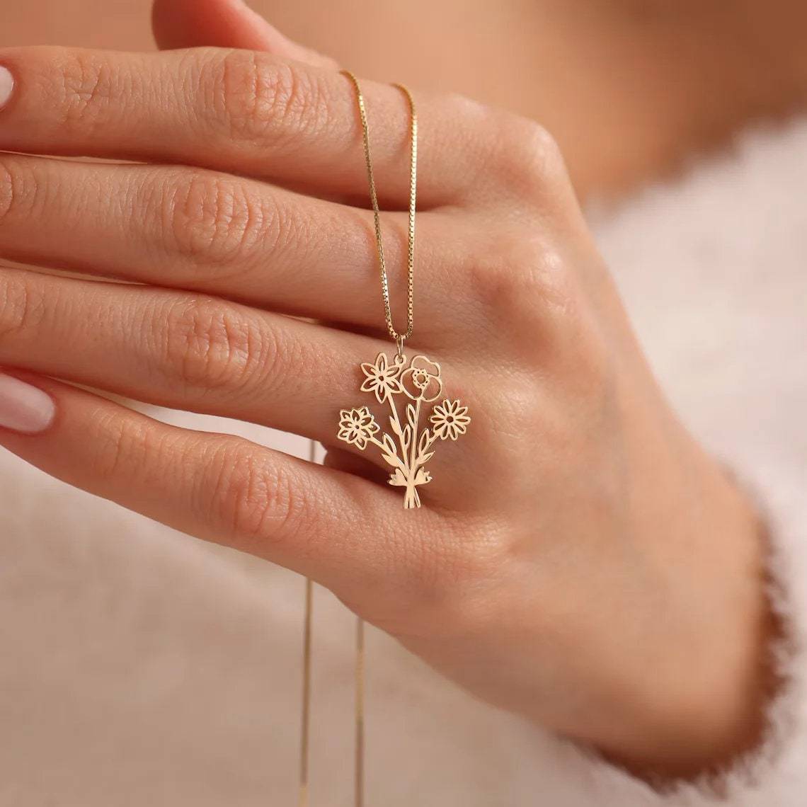 Golden Birth Bloom Necklace