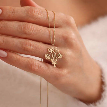 Golden Birth Bloom Necklace