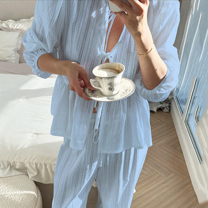 Winter Lace-Up Pyjama Set