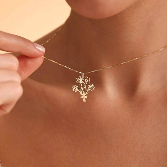 Golden Birth Bloom Necklace