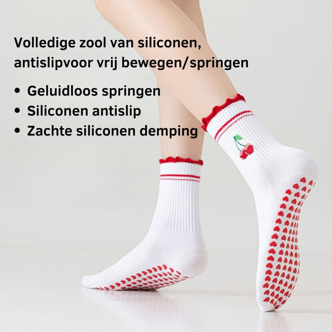 Anti-slip pilates sokken