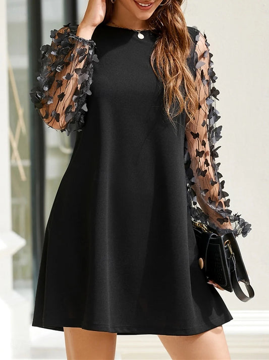 Noir Papillon Jurk