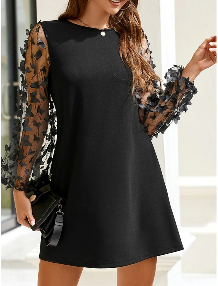 Noir Papillon Jurk