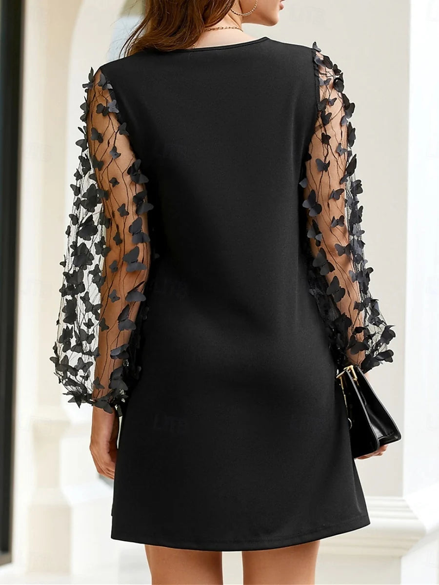 Noir Papillon Jurk